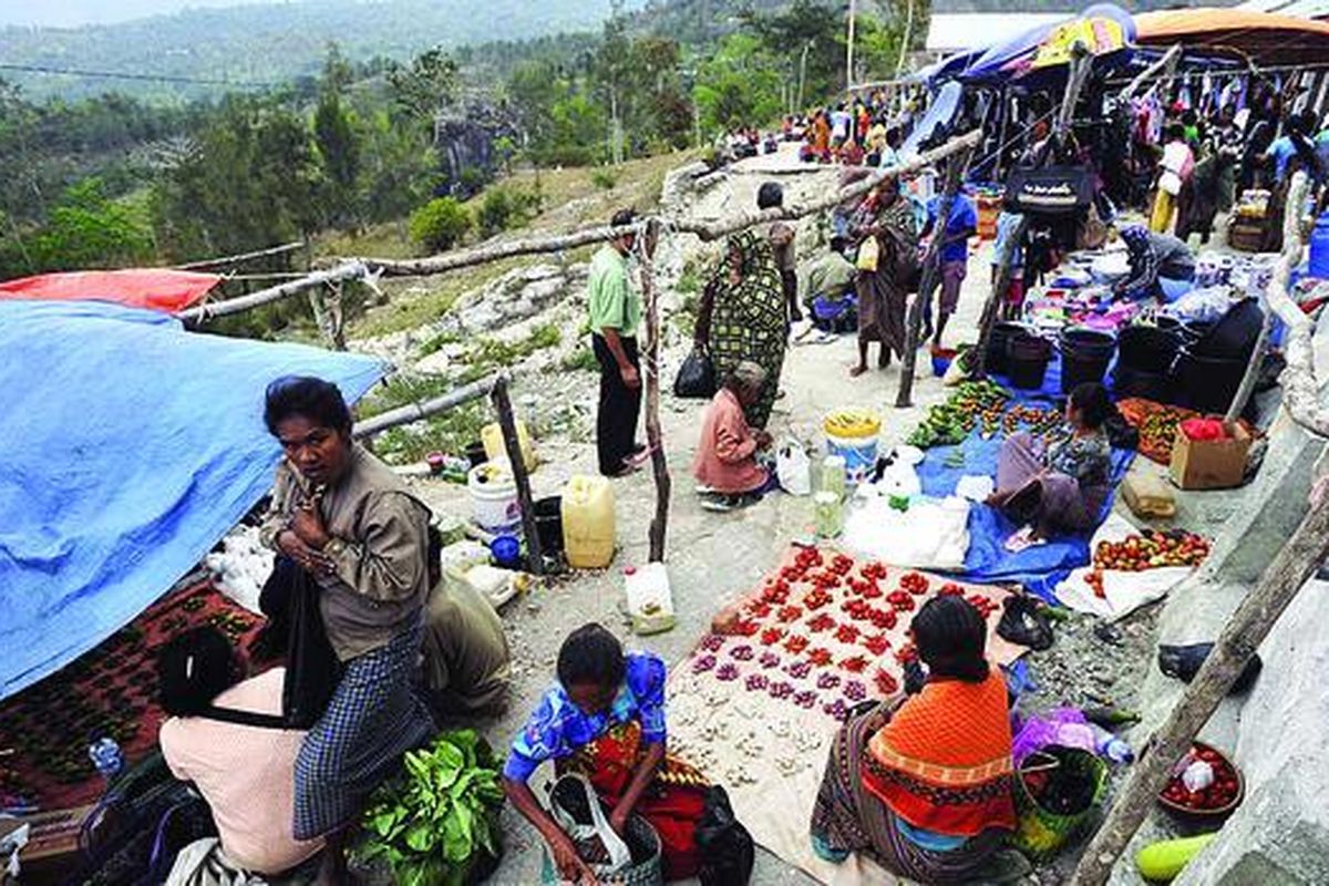 Pasar di perbatasan RI-Timor Leste