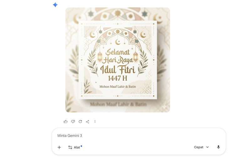 Promp Gemini AI Bikin Kartu Ucapan Selamat Idul Fitri 2026