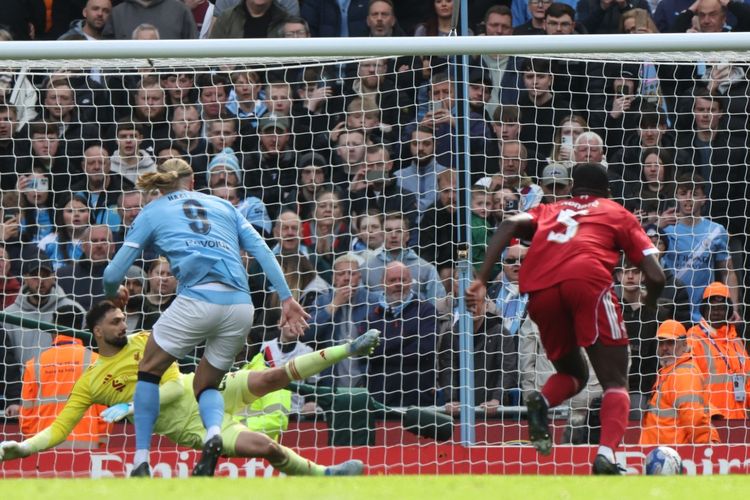 HT Skor Man City Vs Liverpool 2-0, Erling Haaland Cetak Dwigol