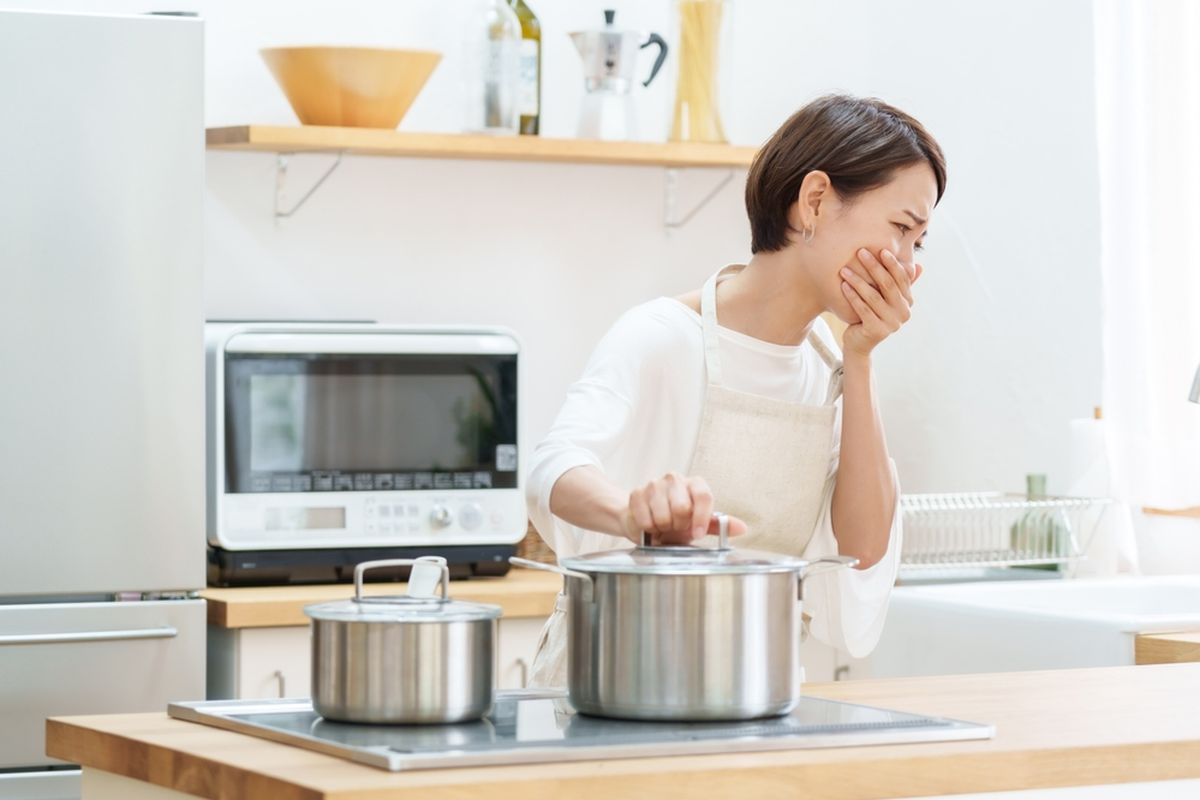 Ilustrasi dapur bau.