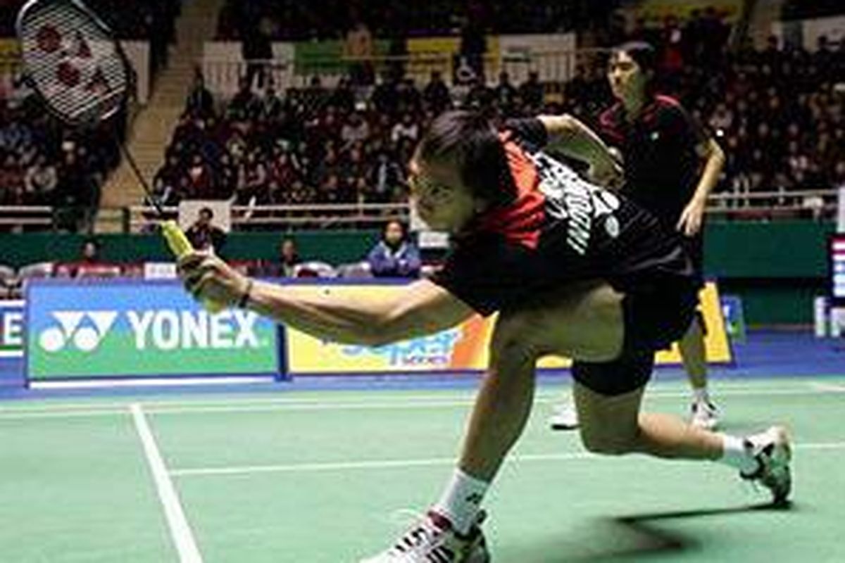 Pasangan ganda campuran Indonesia Flandy Limpele dan Vita Marissa.