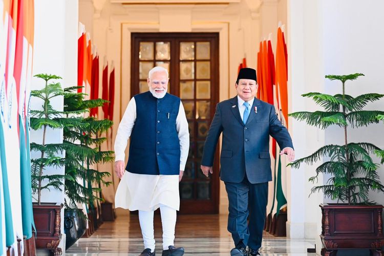 Presiden Prabowo Subianto, melakukan pertemuan bilateral dengan Perdana Menteri India, Narendra Modi, Sabtu (25/1/2025).