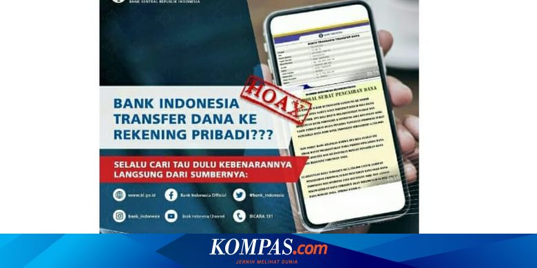 Hoaks Bank Indonesia Transfer Uang Ke Rekening Pribadi Hoaks Bank Indonesia Transfer Uang Ke Rekening Pribadi