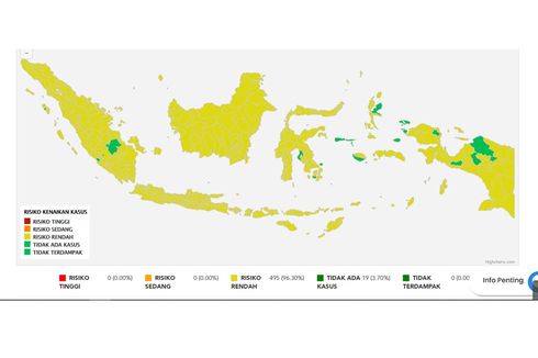 Daftar 19 Daerah di Indonesia yang Tak Memiliki Kasus Covid-19