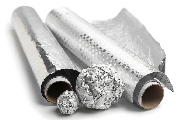 Ilustrasi aluminium foil. 