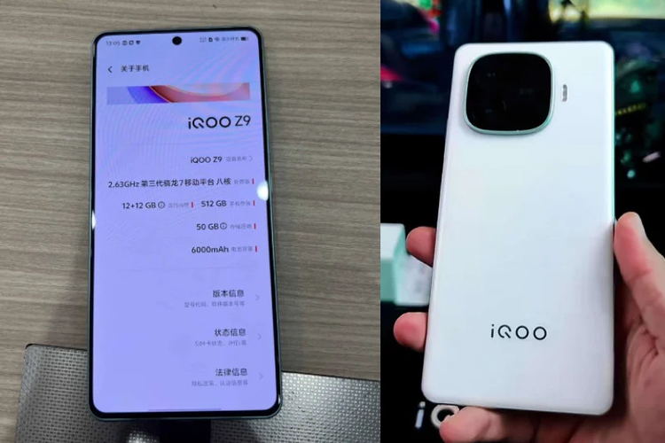 Bocoran tampang dan spesifikasi iQoo Z9 versi China.