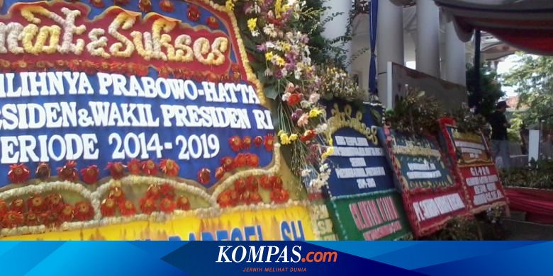 Jumlah Karangan  Bunga  Ucapan Kemenangan Prabowo  Hatta 