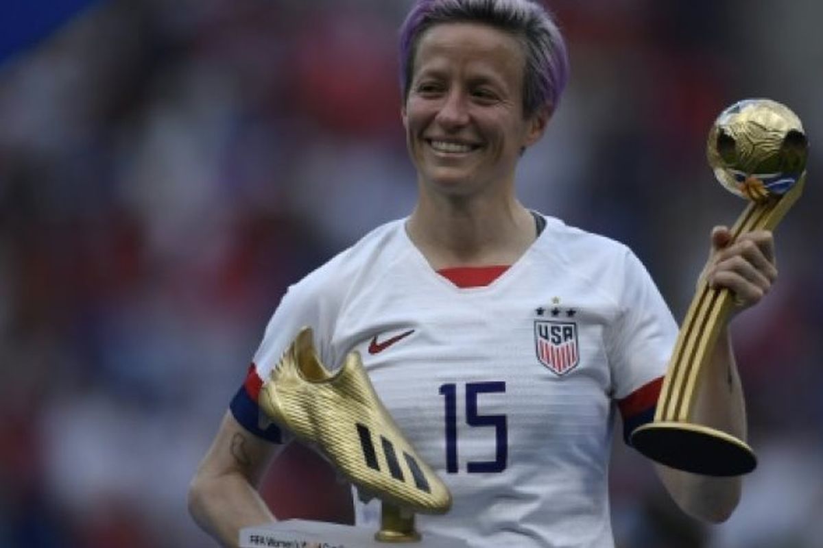 Megan Rapinoe meraih dua penghargaan sekaligus pada Piala Dunia 2019