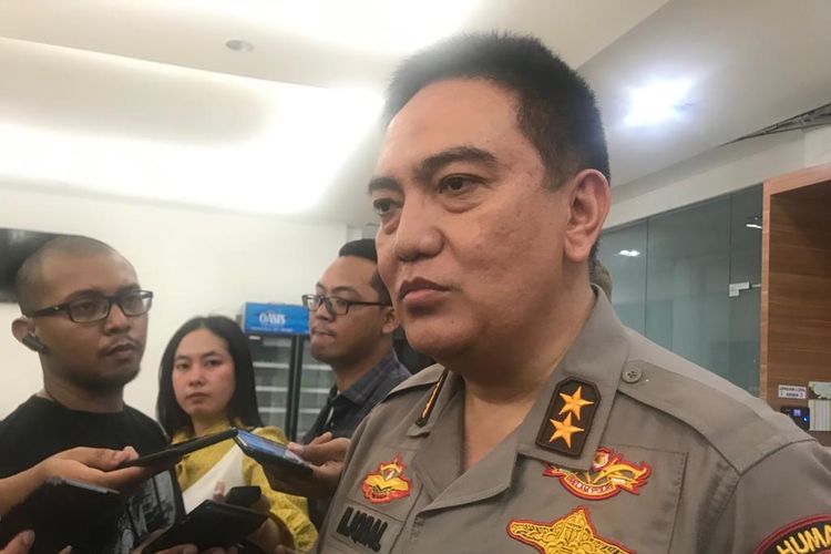 Kepala Divisi Humas Polri Inspektur Jenderal M Iqbal di Gedung Humas Mabes Polri, Jakarta Selatan, Kamis (16/5/2019).