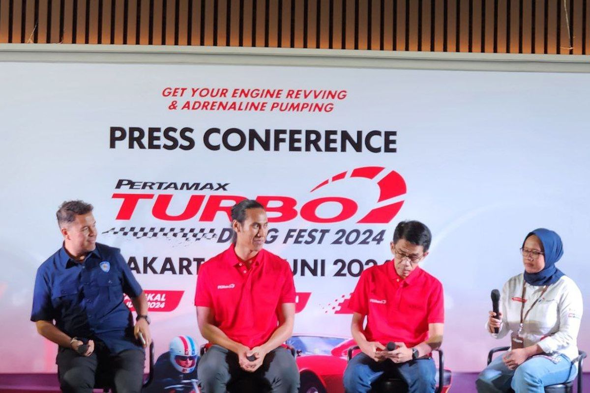 Pertamina gelar konferensi pers jelang Pertamax Turbo Drag Fest 2024.