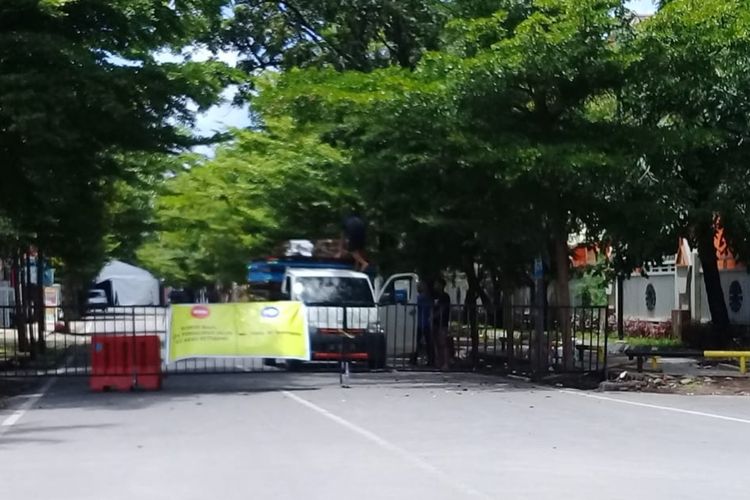 Lokasi pesta pernikahan anak rektor UNM Makassar yang direncanakam digelar di Jalan Andi Djemma, Kecamatan Rappocini, Makassar, Kamis (6/2/2020).