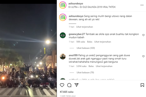 Viral, Video Konvoi Pengendara Motor Diduga Bawa Sajam di Surabaya, Polisi: Masih Penyelidikan