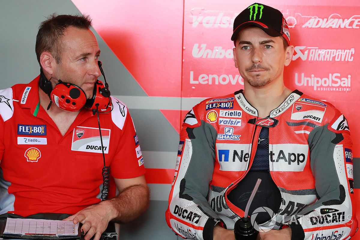 Pebalap Ducati Jorge Lorenzo.