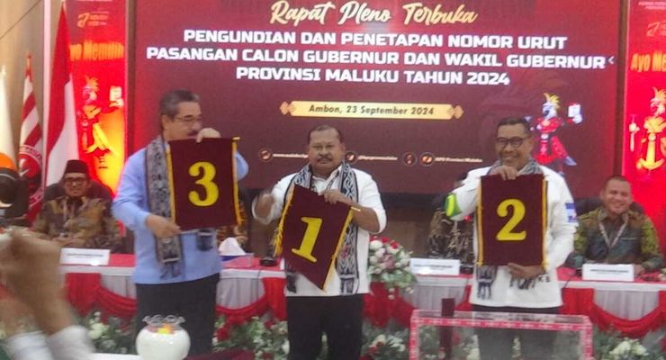 Tanggapan 3 Calon Gubernur Maluku Usai Mendapat Nomor Urut pada Pilkada 2024