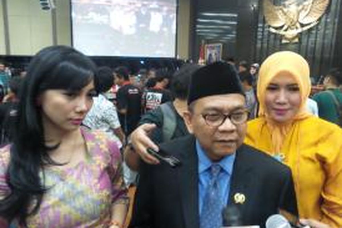 Wakil Ketua DPRD DKI Jakarta Mohammad Taufik usai acara pelantikan pimpinan DPRD DKI periode 2014-2019, di Gedung DPRD DKI, Jumat (26/9/2014)