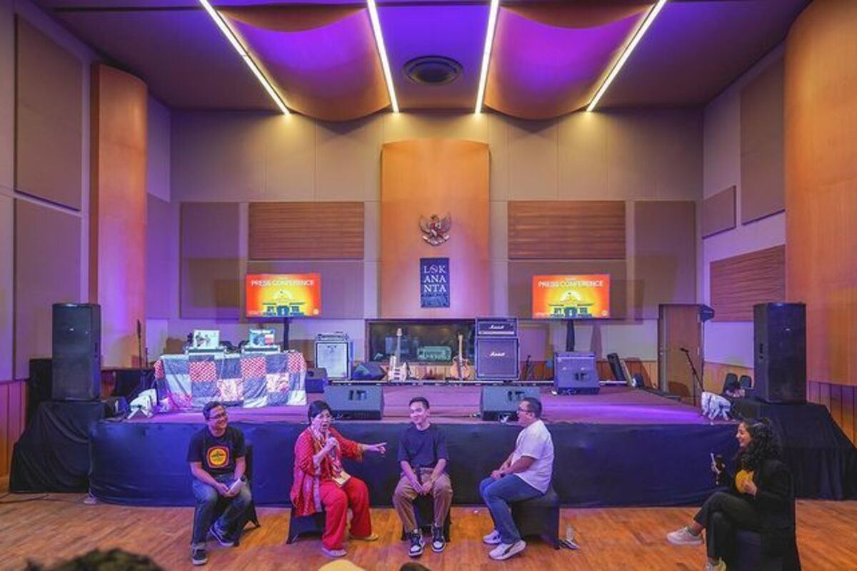 Potret studio rekaman Lokananta setelah direvitalisasi dan dipergunakan untuk jumpa pers 'Festival Lokananta', pada Jumat (2/6/2023).