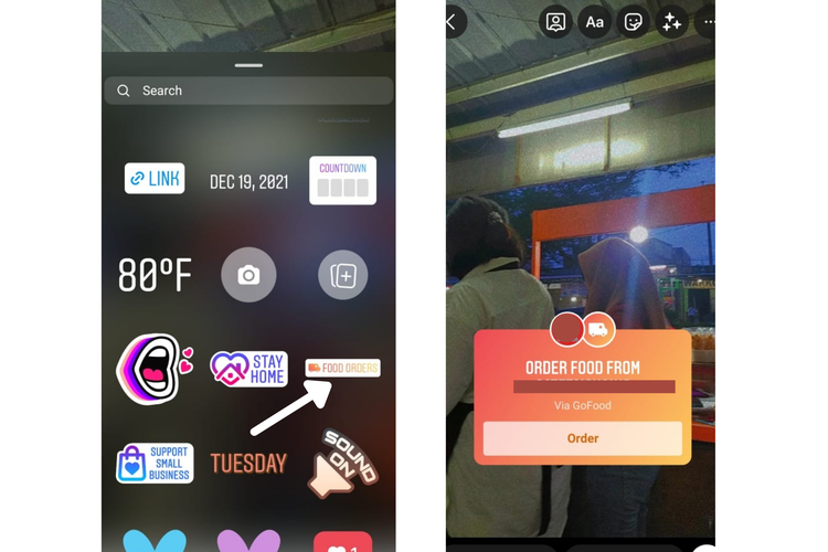 Cara Pasang Tombol Order Food di Instagram