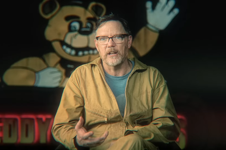 Aktor Matthew Lillard sesaat tengah melakukan wawancara untuk film Five Night at Freddy's.