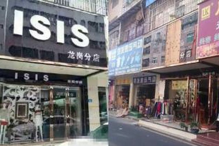 Sebuah butik di Shenzen, China, diberi nama 