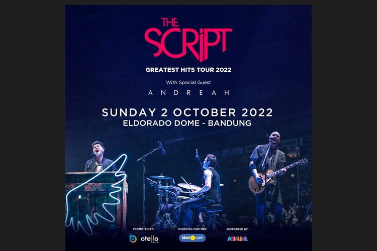 Band The Script menggelar konser di Eldorado Dome, Bandung, pada Minggu, 2 Oktober 2022.