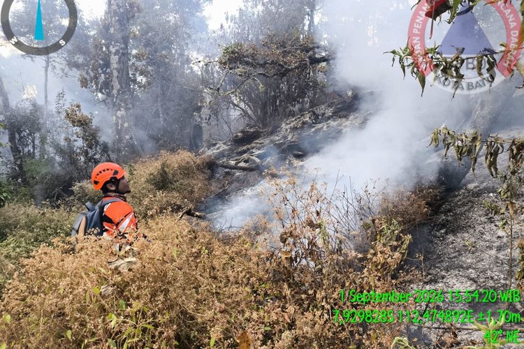 Gunung Buthak Kebakaran, Tim Gabungan Padamkan Api dengan Gepyok