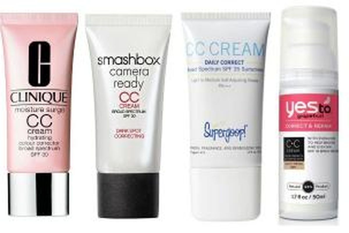 Beberapa produk CC cream yang telah dikeluarkan oleh merek-merek kosmetik.