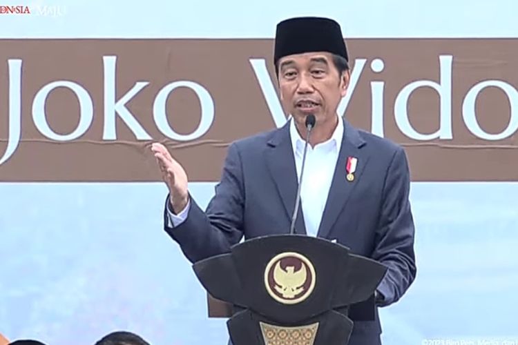 (FILE) President Joko Widodo speaks during an event on Friday, March 17, 2023. 