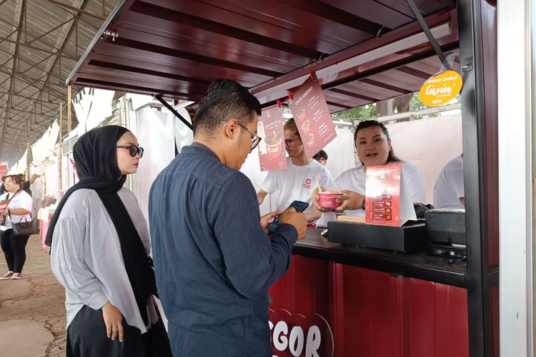 Salah satu tenant di acara festival kuliner Keuken 2023. 