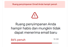 Muncul Peringatan Ruang Penyimpanan Gmail Hampir Penuh, Ini yang Harus Dilakukan