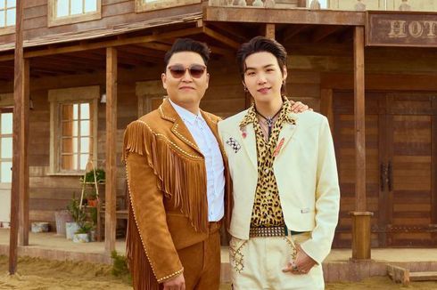 PSY dan Suga BTS Bergaya Koboi di Video Musik 