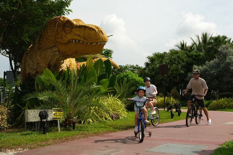 Ilustrasi fasilitas sewa sepeda gratis di Bandara Changi, Singapura.