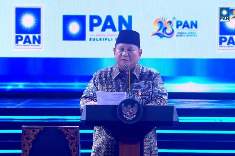 Sapa Mantan Cawapresnya di HUT PAN, Prabowo: Hatta Rajasa, yang Pernah Menjadi Wakil Saya...