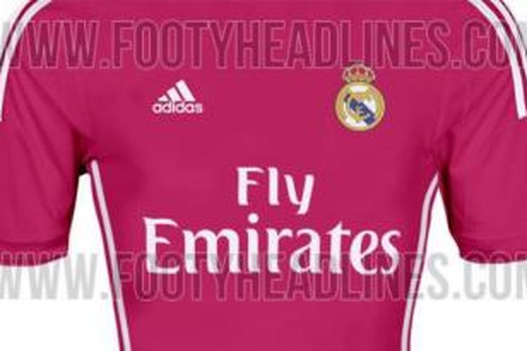 Rencana kostum tandang yang akan digunakan Real Madrid, pada musim 2014/2015