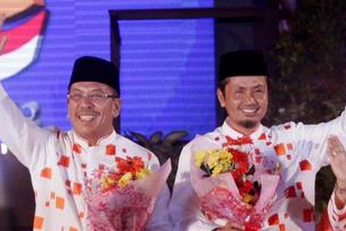 Pasangan bakal calon (balon) Gubernur Sulsel, Ilham Arief Sirajuddin-Aziz Qahhar Mudzakkar (IA).