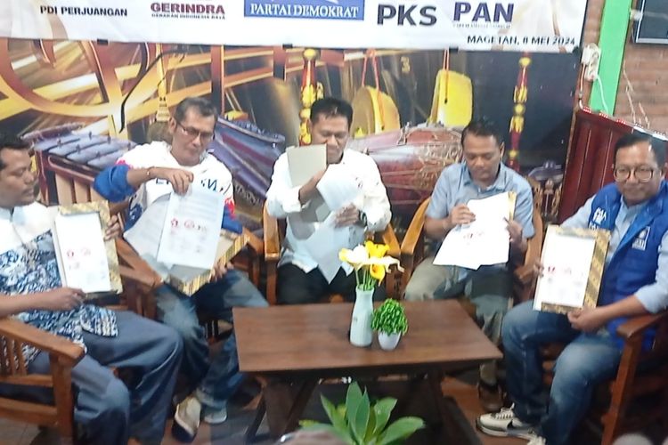 Lima partai di Kabupaten Magetan nyatakan berkoalisi untuk Pilkada Magetan 2024 mendatang. Partai Demokrasi Indonesia Perjuangan , Partai Gerindra, Partai Demokrat, PAN, dan PKS di Kabupaten Mageta agar bisa mengusung balon Bupati dan Wakli Bupati Magetan dalam Pilkada 2024 mendatang.