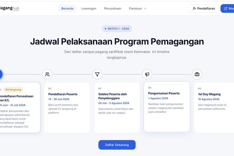 Siap-siap! Hasil Seleksi MagangHub Batch 2 Angkatan II Diumumkan Jumat Esok
