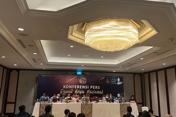 Konferensi Pers Rapat Kerja Nasional (Rakernas) Kementerian ATR/BPN, Senin (21/3/2022).