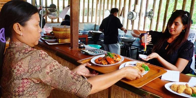 Dapur Kampoeng Kepiting Kelompok Nelayan Wanasari Tuban, Kabupaten Badung, Bali.