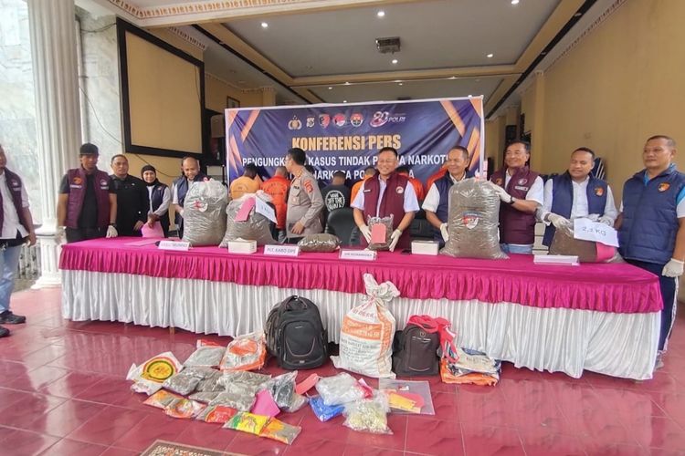 Polda Papua Sita 38,7 Kg Ganja Siap Edar, 151 Tersangka Diamankan Selama 6 Bulan