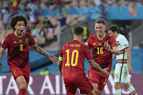 Belgia Vs Portugal, Setan Merah Unggul via Sepakan Jarak Jauh Thorgan Hazard