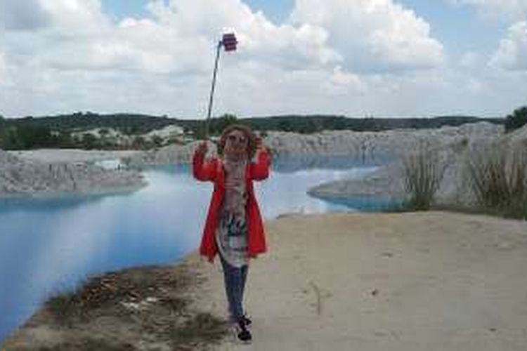 Danau Kaolin di lahan bekas tambang timah di Desa Nibung Bangka Selatan Kepulauan Bangka Belitung 