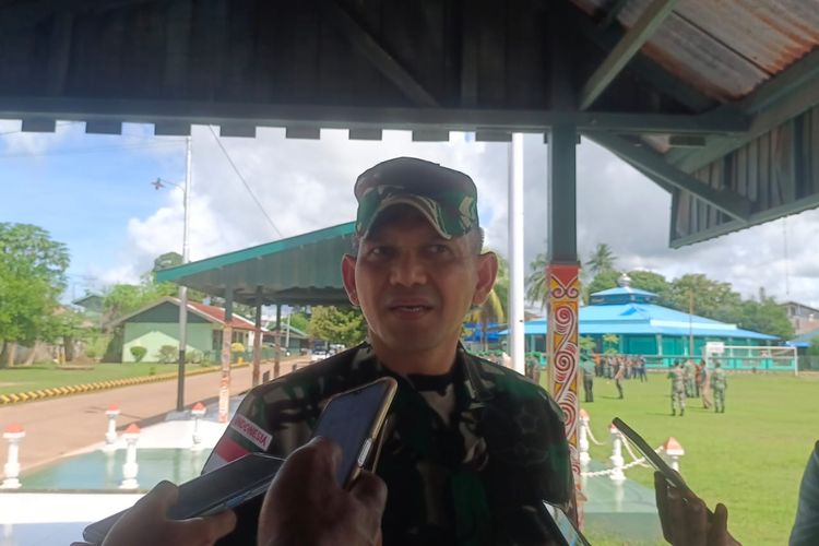 Kasie Ops Korem 174 Animti Waninggap, Kolonel Infanteri Irvan, usai apel pasukan menjelang kunjungan Wakil Presiden Ma'ruf Amin ke Merauke, Papua Selatan, Senin (28/11/2022)