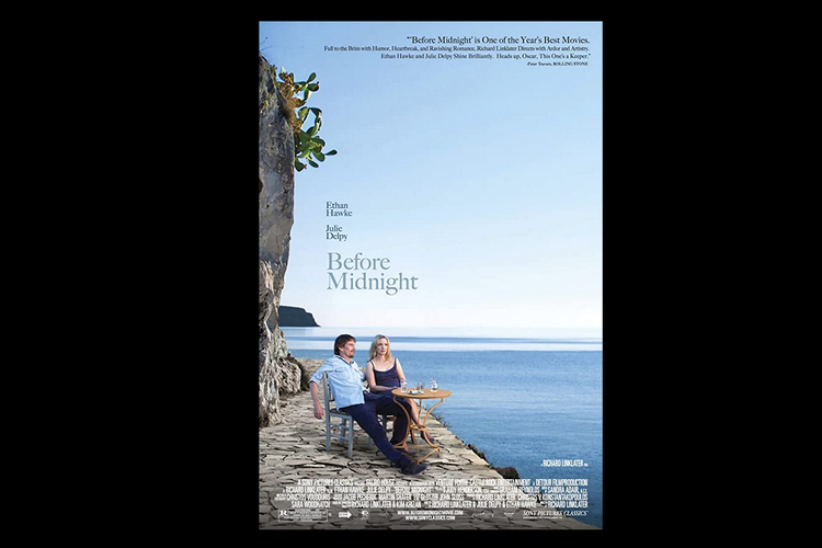 Film Before Midnight (2013) yang dibintangi Ethan Hawke, streaming di Mola TV.