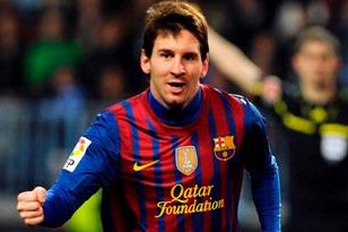 Penyerang Barcelona, Lionel Messi.