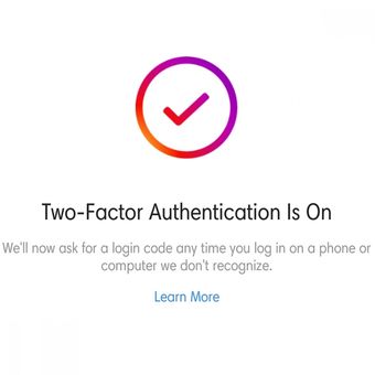 Two-factor Authentication berhasil dinyalakan di Instagram.