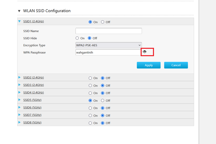 Ilustrasi cara melihat password WiFi di Macbook via halaman pengaturan router.