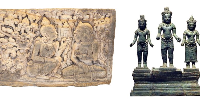 Artefak asal Indonesia dan Kamboja yang dikembalikan AS [Dok. Kejaksaan Distrik Manhattan].