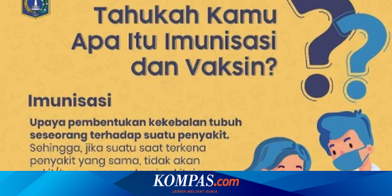 Siswa, Ketahui Perbedaan Vaksin dan Imunisasi
