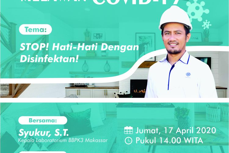 Salah satu poster dari kelas daring K3 Corona bertema Bersama Melawan Covid-19 yang digelar menggunakan aplikasi zoom  cloud meeting, mulai Senin 13/4/2020) hingga Jumat (17/4/2020).
