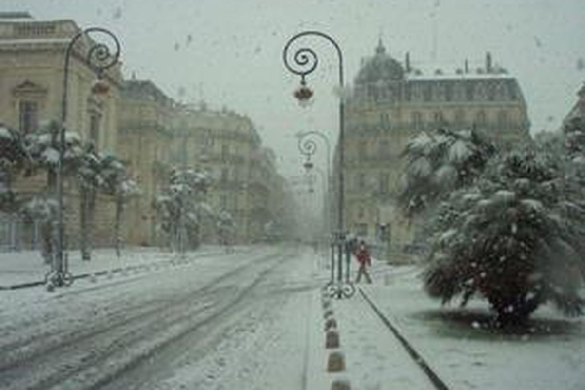 Salju di Montpellier.